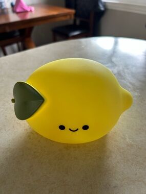 Cute Yellow Battery Lemon Squishy Night Light